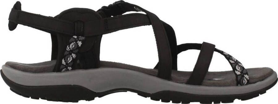 Skechers Reggae Slim Vacay Sandalen Plat zwart