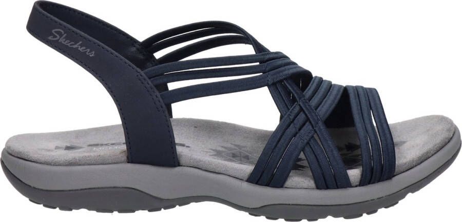 Skechers Reggae Slimpy Stretch Vegan sandalen blauw