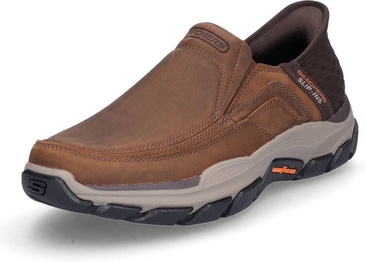 Skechers Respected Elgin Heren Instappers Bruin