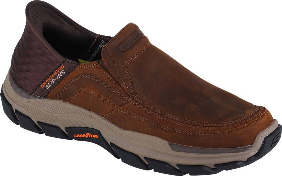 Skechers Respected Elgin Slip-ins 204810-CDB Mannen Bruin Sneakers