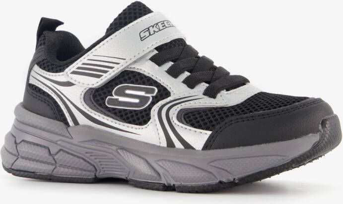 Skechers Retro-Graph jongens sneakers zwart grijs Uitneembare zool