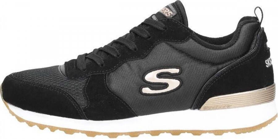 Skechers Zwarte Goldn Gurl Leren Sneakers Black Dames