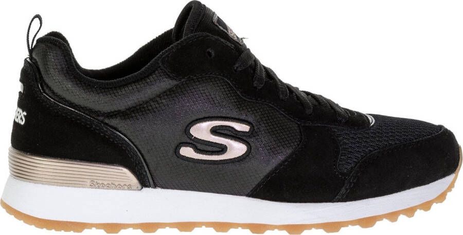 Skechers Zwarte Goldn Gurl Leren Sneakers Black Dames