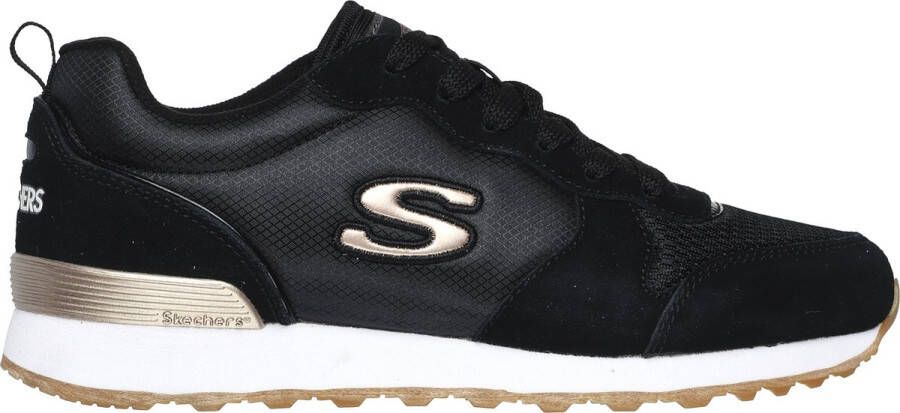 Skechers Zwarte Goldn Gurl Leren Sneakers Black Dames