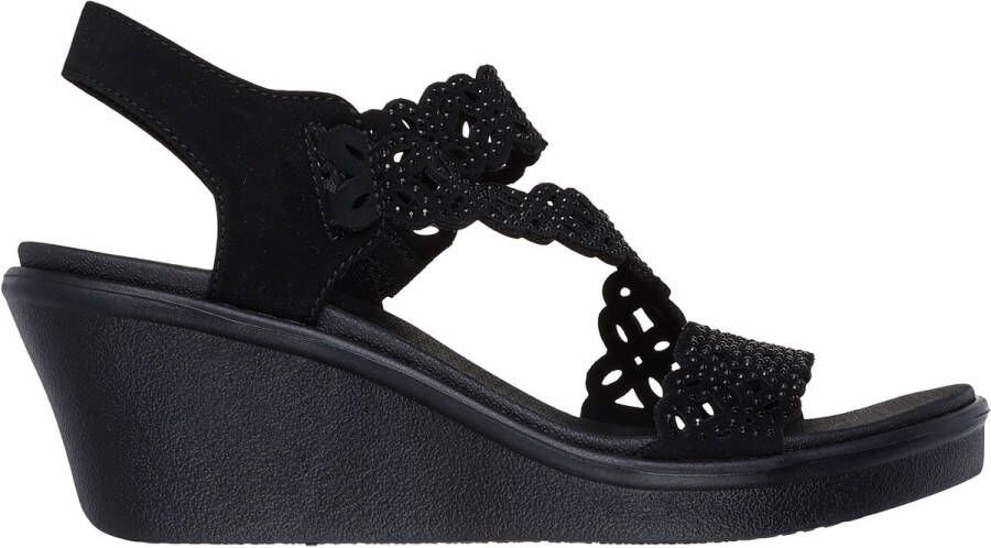 Skechers Rumble On Sassier Dayz Dames Sandalen Zwart