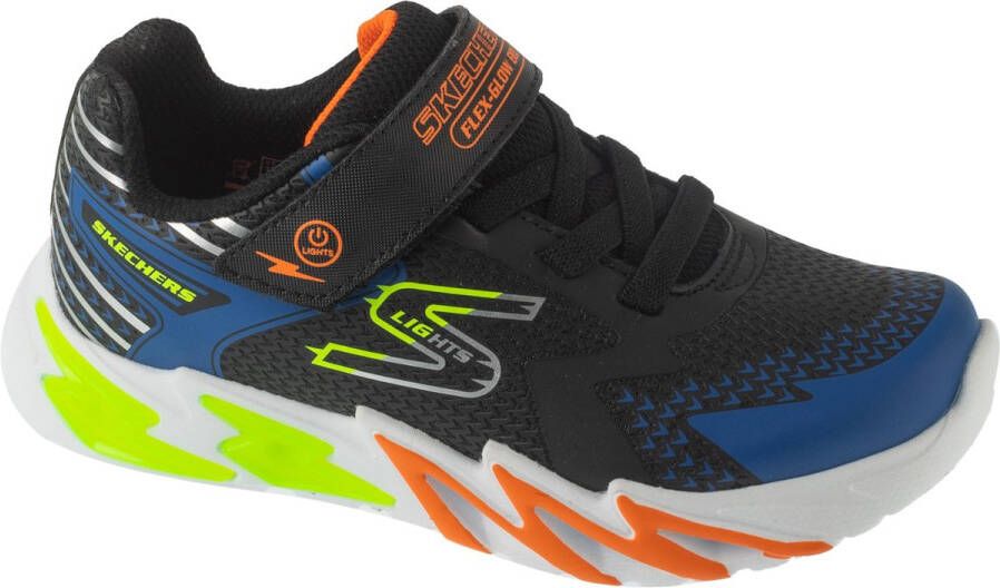 Skechers S-Lights: Flex-Glow Bolt voor een jongen Zwart Sneakers