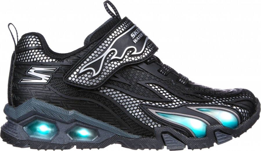 Skechers S-Lights Hydro Lights HEAT STRIDE kindersneaker schoenen LED 400116L BKSL zwart zilver