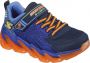 Skechers S Lights Mega Surge Jongens Sneakers Navy Orange - Thumbnail 4