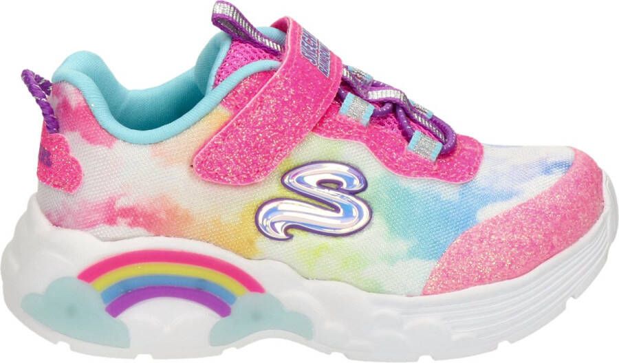 Skechers S Lights sneakers met glitters roze multi