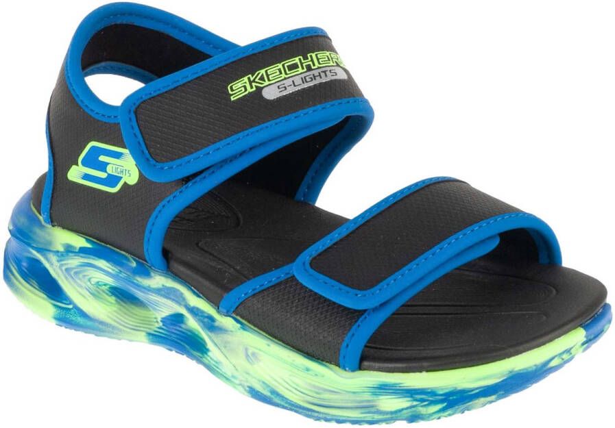 Skechers S-Lights: Sola Glow Sandal Fusion Brights voor een jongen Zwart Sandalen