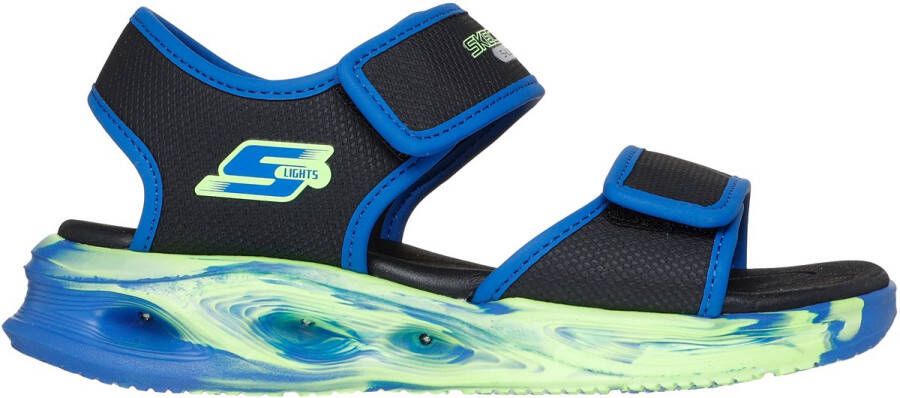 Skechers S Lights-Sola Glow Zandal-Fus Jongens Sandalen Zwart