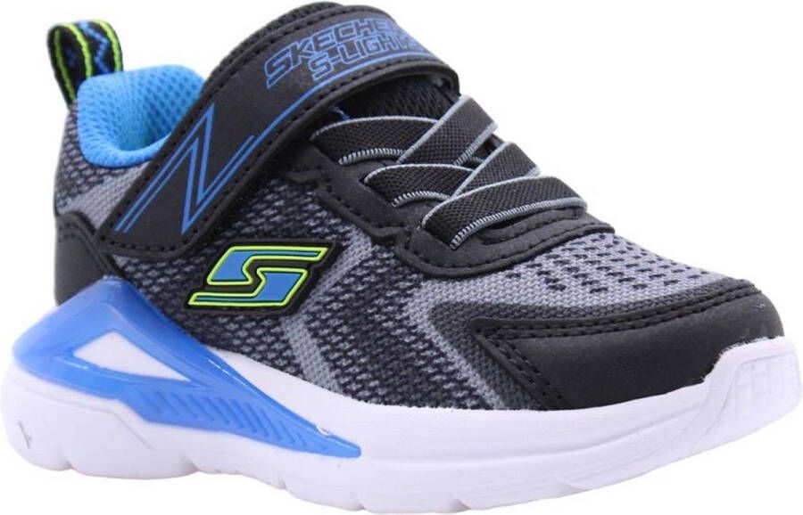 Skechers S Lights Tri-namics Klittenband Sneaker Zwart Grijs Blauw