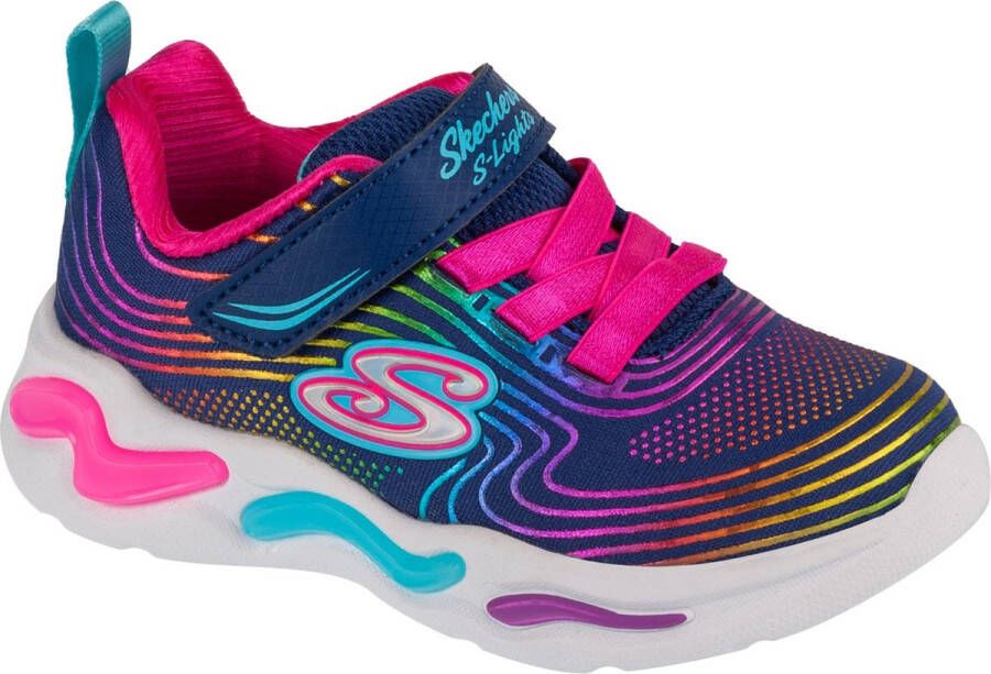 Skechers S Lights: Wavy Beams 302338N-NVMT voor meisje Marineblauw Sneakers Sportschoenen