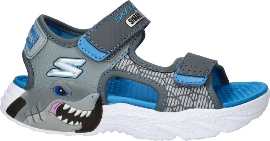Skechers S-Slights Creature of Splash sandalen met lampjes grijs Jongens Imitatieleer 28 - Foto 2