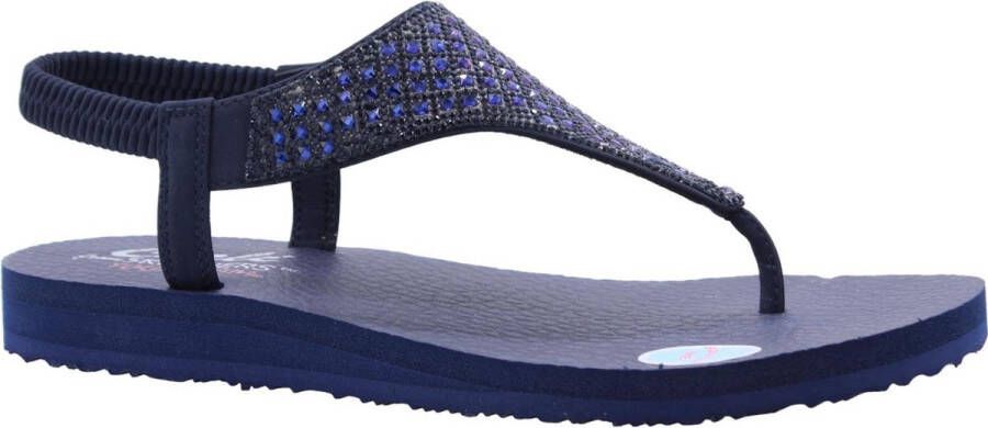 Skechers Sandalen MEDITATION-ROCKSTAR zomerschoen sandaal riemchensandale met glittersteentjes