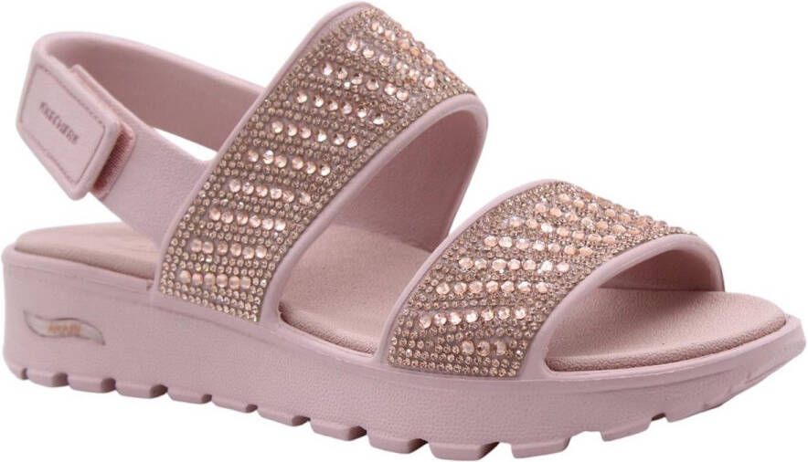 Skechers Stijlvolle platte sandalen voor vrouwen Pink Dames