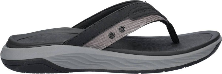 Skechers Silva heren teenslipper Zwart