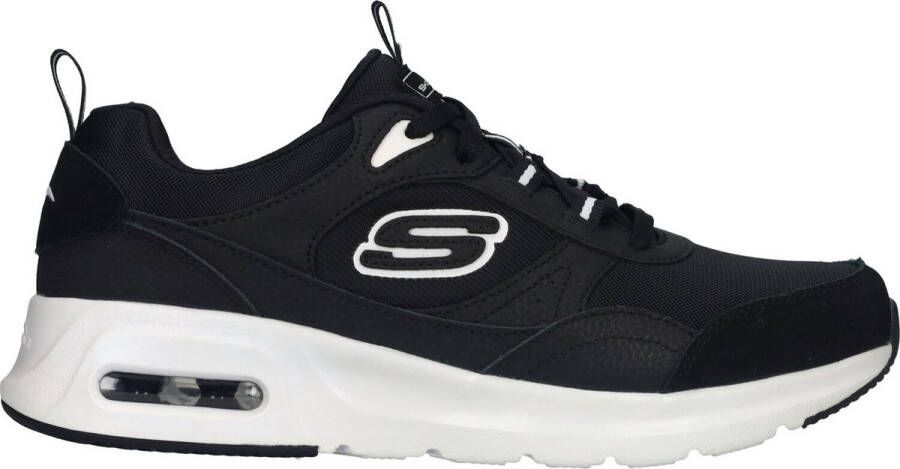 Skechers Sportieve Heren Zwarte Leren Sneaker met AirCushioned Zool Zwart Heren - Foto 3