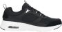 Skechers Sportieve Zwarte Leren Sneaker met AirCushioned Zool Zwart - Thumbnail 1