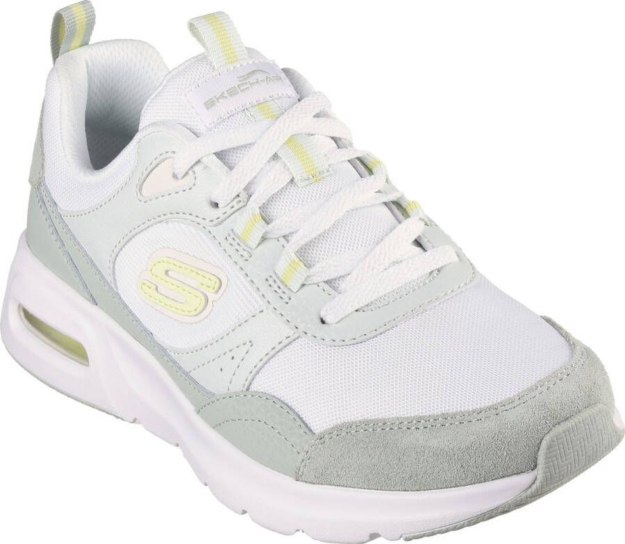 Skechers Skech Air Court wit groen sneakers dames (149947 WGR)