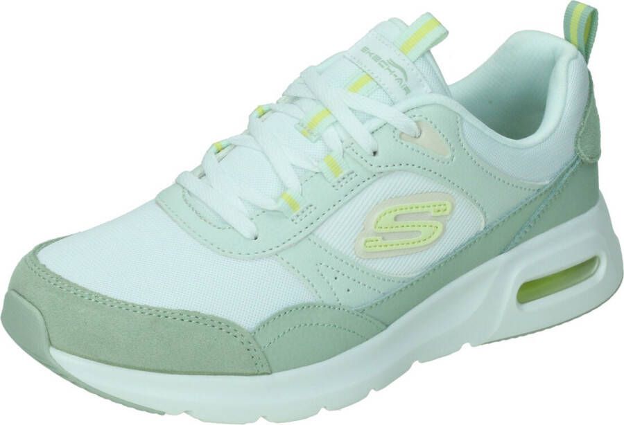 Skechers Skech Air Court Wit Groen Wandelsneakers Dames