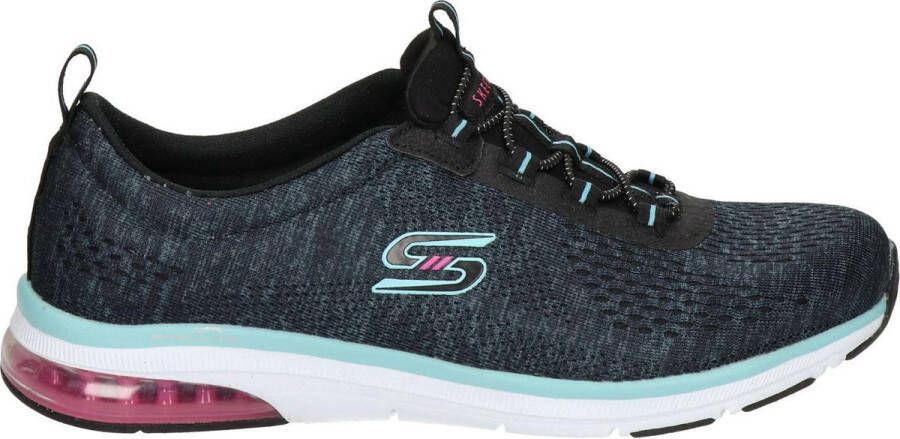 Skechers Skech Air Edge Brite Times 104057 BKAQ Vrouwen Zwart sneakers