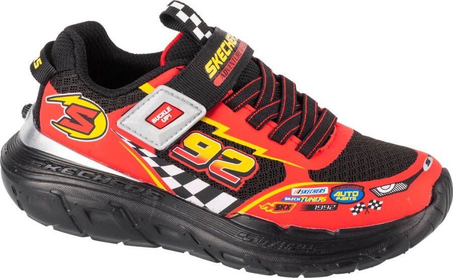 Skechers Skech Tracks 402303L-BKRD voor een jongen Zwart Sportschoenen