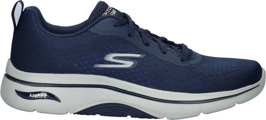Skechers Skecher Go Walk Arch Fit 2.0 heren sneaker Blauw wit