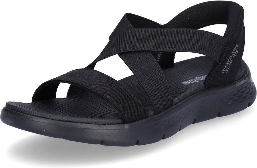 Skechers Slip-Ins Go Walk Flex Sandaal Glimmer Up Damessandaal Zwart