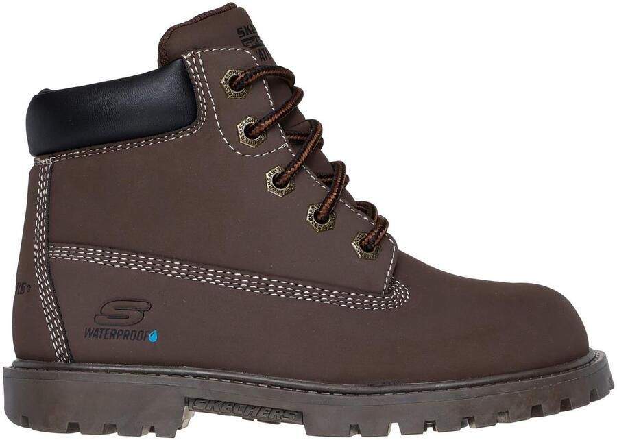 Skechers 405655L-DKBR Unisex Brown winterlaarzen jongen bruin
