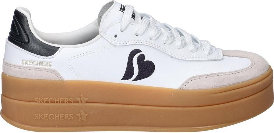 Skechers Academy Hi dames sneaker Wit zwart