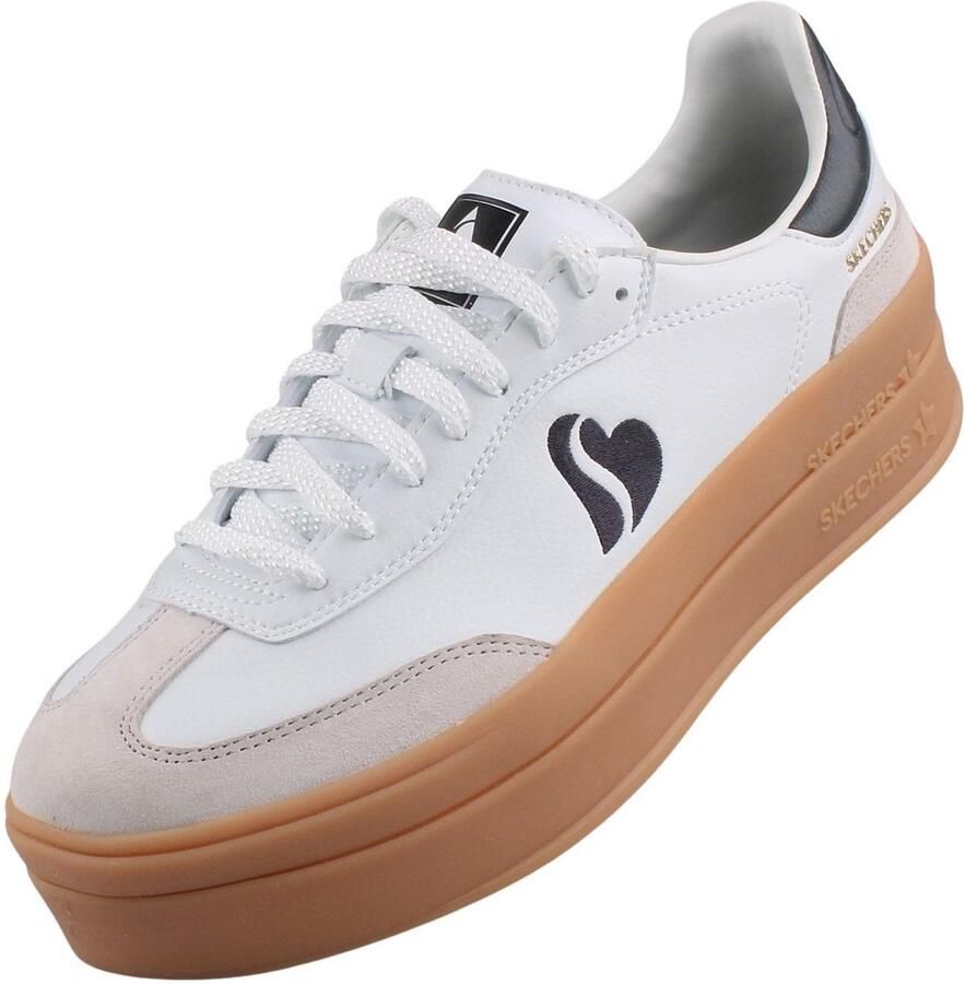 Skechers Academy HI Stacked Hearts 185435-WBK damessneaker wit - Foto 2