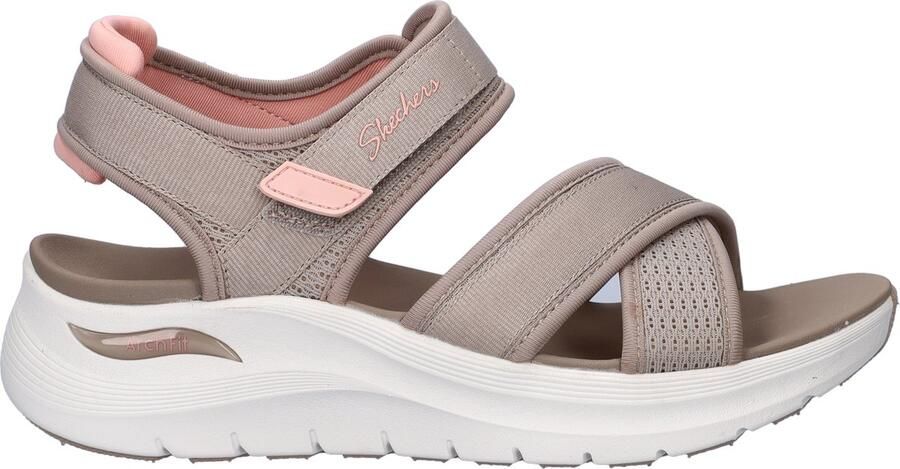 Skechers Arch Fit 2.0 Feelin' Bright dames sandaal Taupe