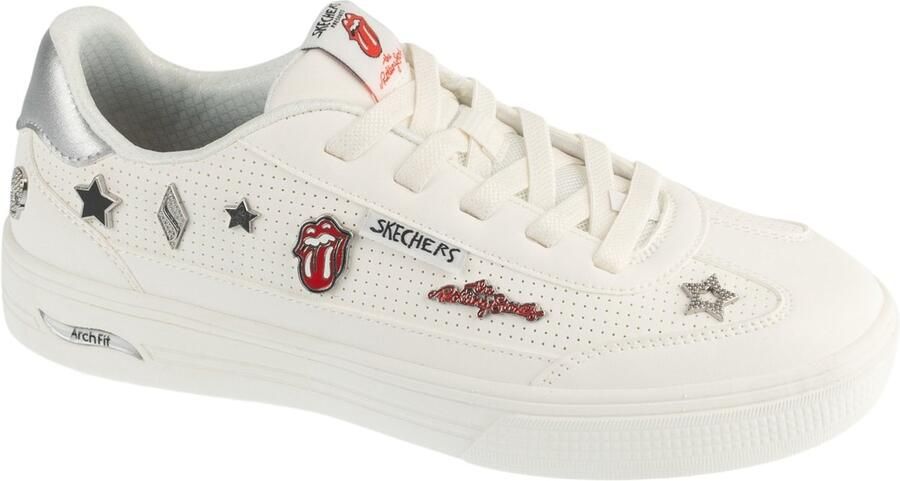 Skechers Arch Fit Arcade Rolling Stones Vrouwen Wit Sneakers