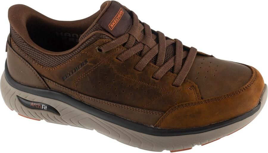 Skechers Arch Fit Crosser Felix Mannen Bruin Sneakers