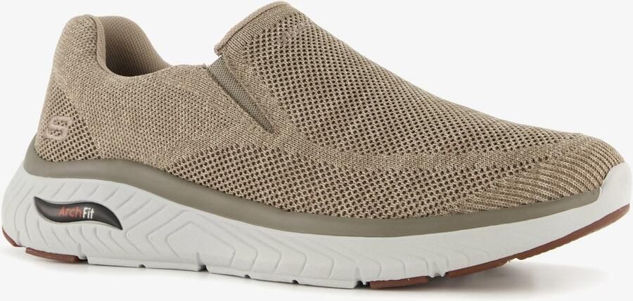 Skechers Arch Fit heren sneakers beige Extra comfort Memory Foam