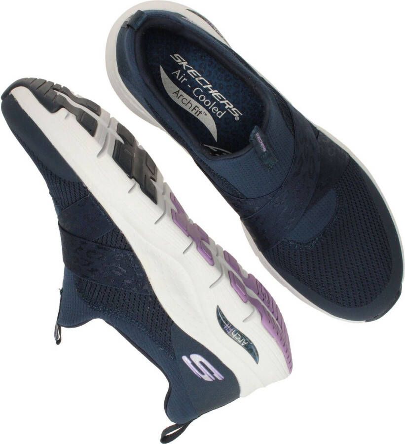 Skechers Arch Fit Modern Rhythm Dames Instappers Donkerblauw