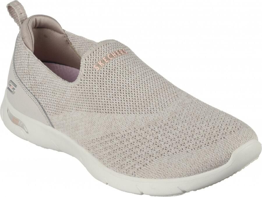 Skechers Arch Fit Refine Sneakers Don'T Go Dames Instappers Taupe - Foto 4