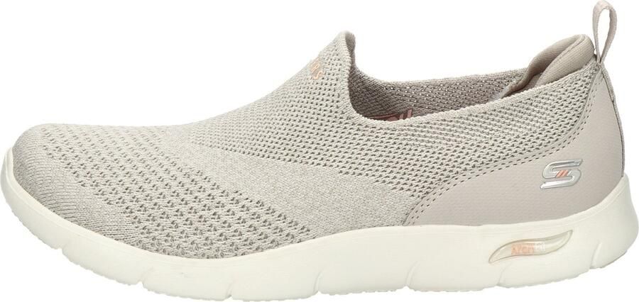 Skechers Arch Fit Refine Sneakers Don'T Go Dames Instappers Taupe - Foto 8