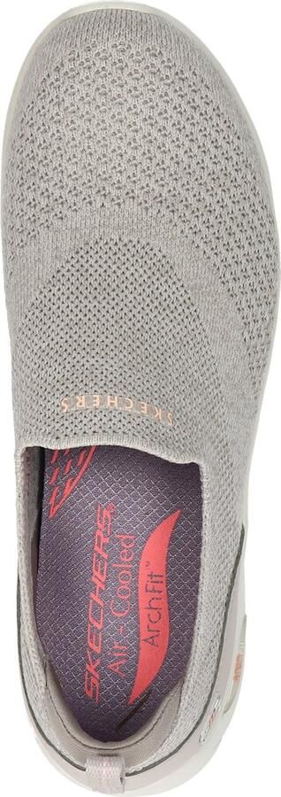 Skechers Arch Fit Refine Sneakers Don'T Go Dames Instappers Taupe - Foto 16