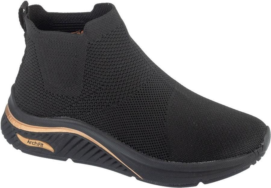 Skechers Arch Fit S-Miles Sock Walk Vrouwen Zwart Sportschoenen