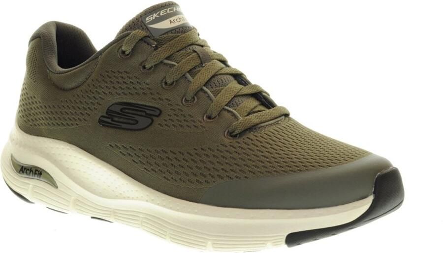 Skechers Groene Textiel Wasbare Sneaker met Arch Fit en AirCooled Memory Foam Groen Heren - Foto 4