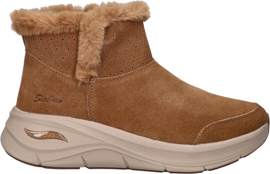 Skechers Archt Fit 3.0 Winter Lush dames gevoerde boot Cognac