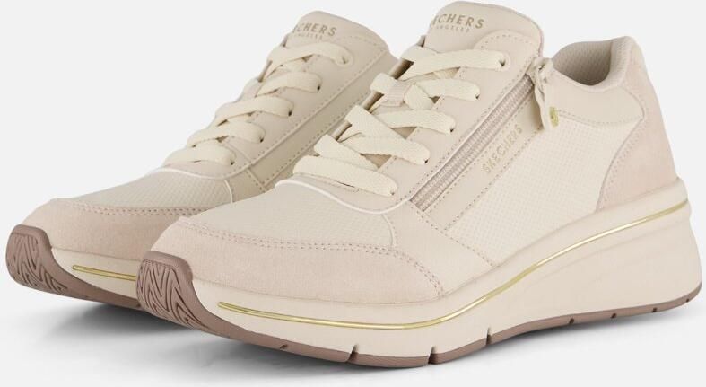 Skechers BILLION FLEX LUXE UP Dames Veterschoenen Naturel