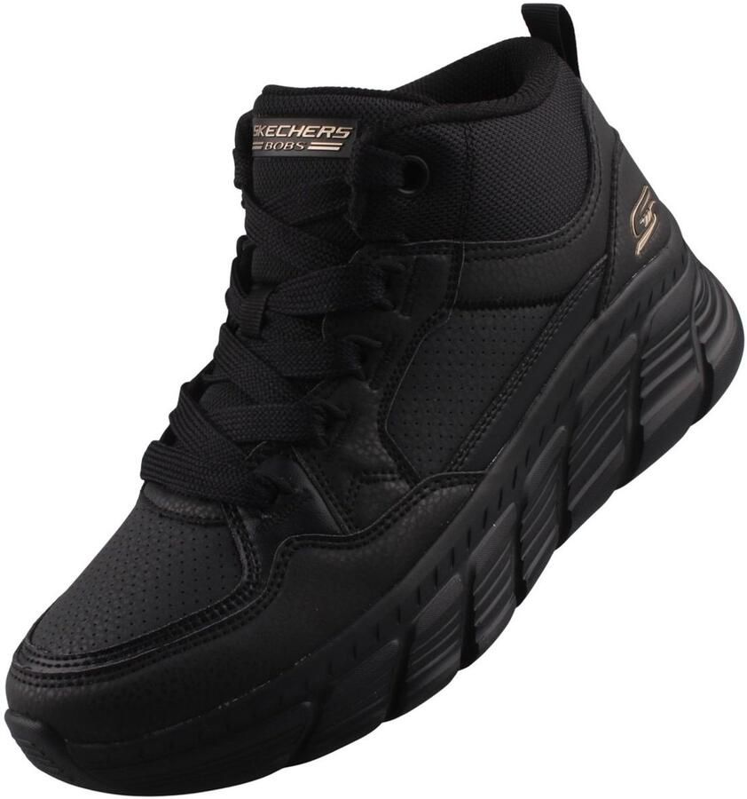 Skechers Bobs B Flex Hi Mountain Hi dames mid-top sneaker zwart 117395-BBK