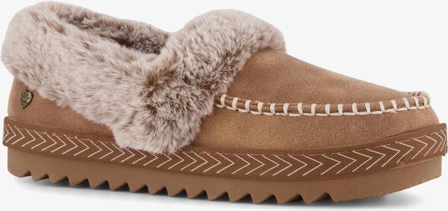 Skechers BOBS COZY KISS Dames Sloffen Chestnut