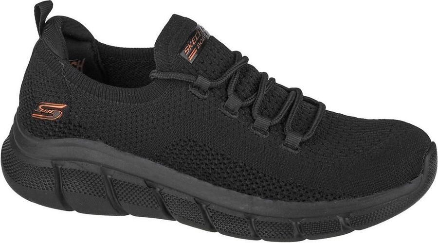 Skechers Bobs Sport B Flex-Color Connect 117121-BBK Vrouwen Zwart Sneakers Sportschoenen