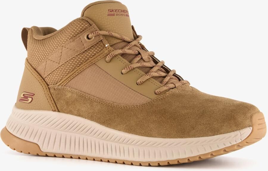 Skechers BOBS Sport Squad 4 hoge heren sneakers bruin Extra comfort Memory Foam