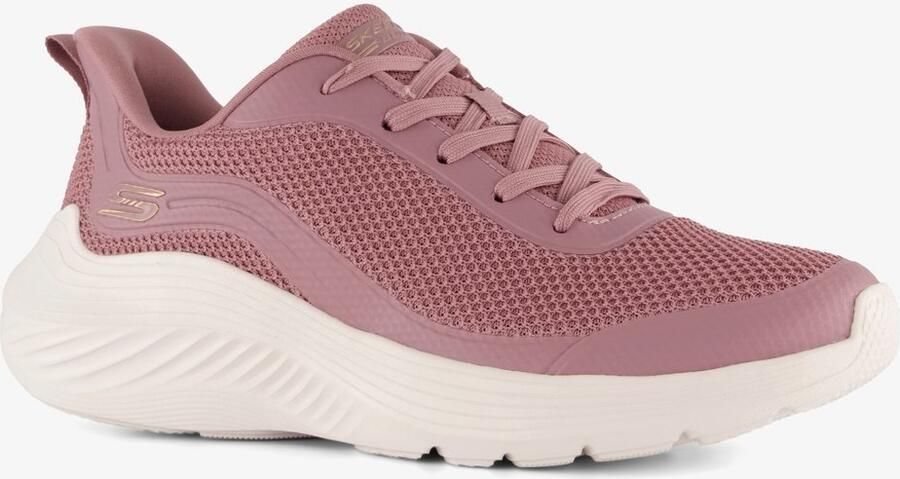 Skechers Bobs Sport Squad Vegan dames sneakers roze Extra comfort Memory Foam