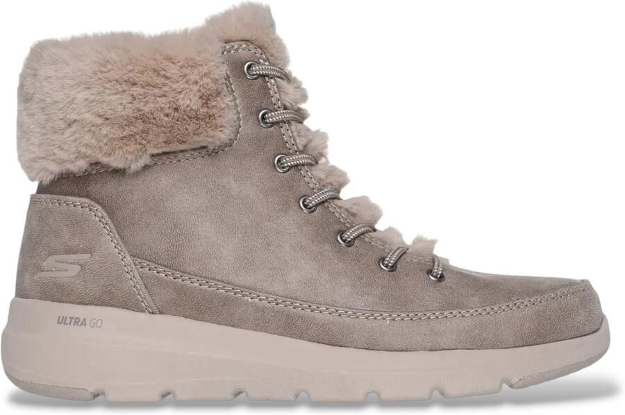Skechers Dames Winterlaarzen GLACIAL ULTRA WONDERLAND Beige stijlvol en Warm